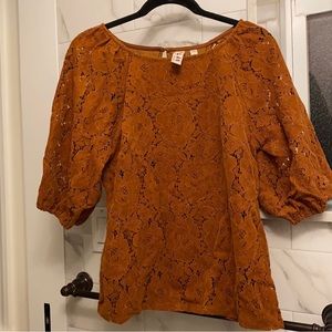 Anthropology Lace Top M